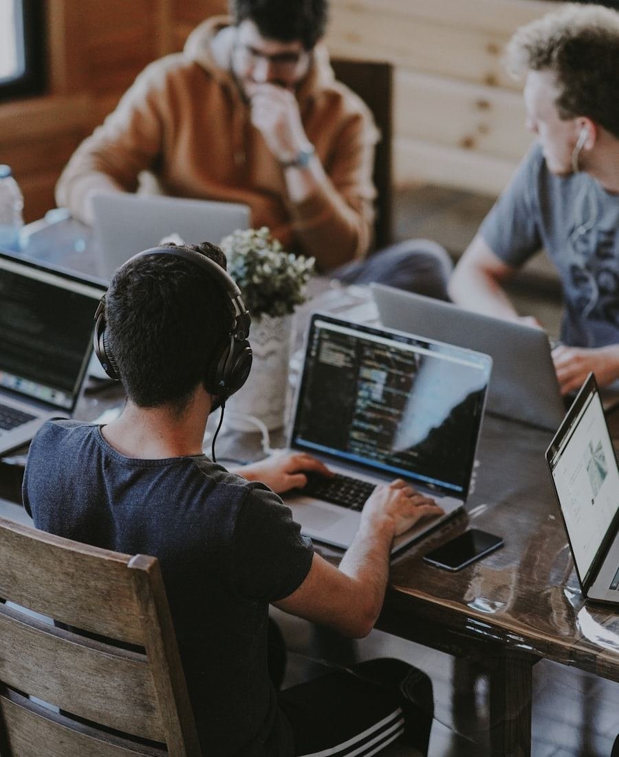 POSTPEAK marketing team collaborating in the studio