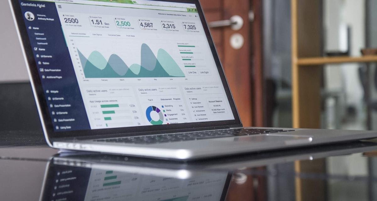 Analytics review showing organic growth curve